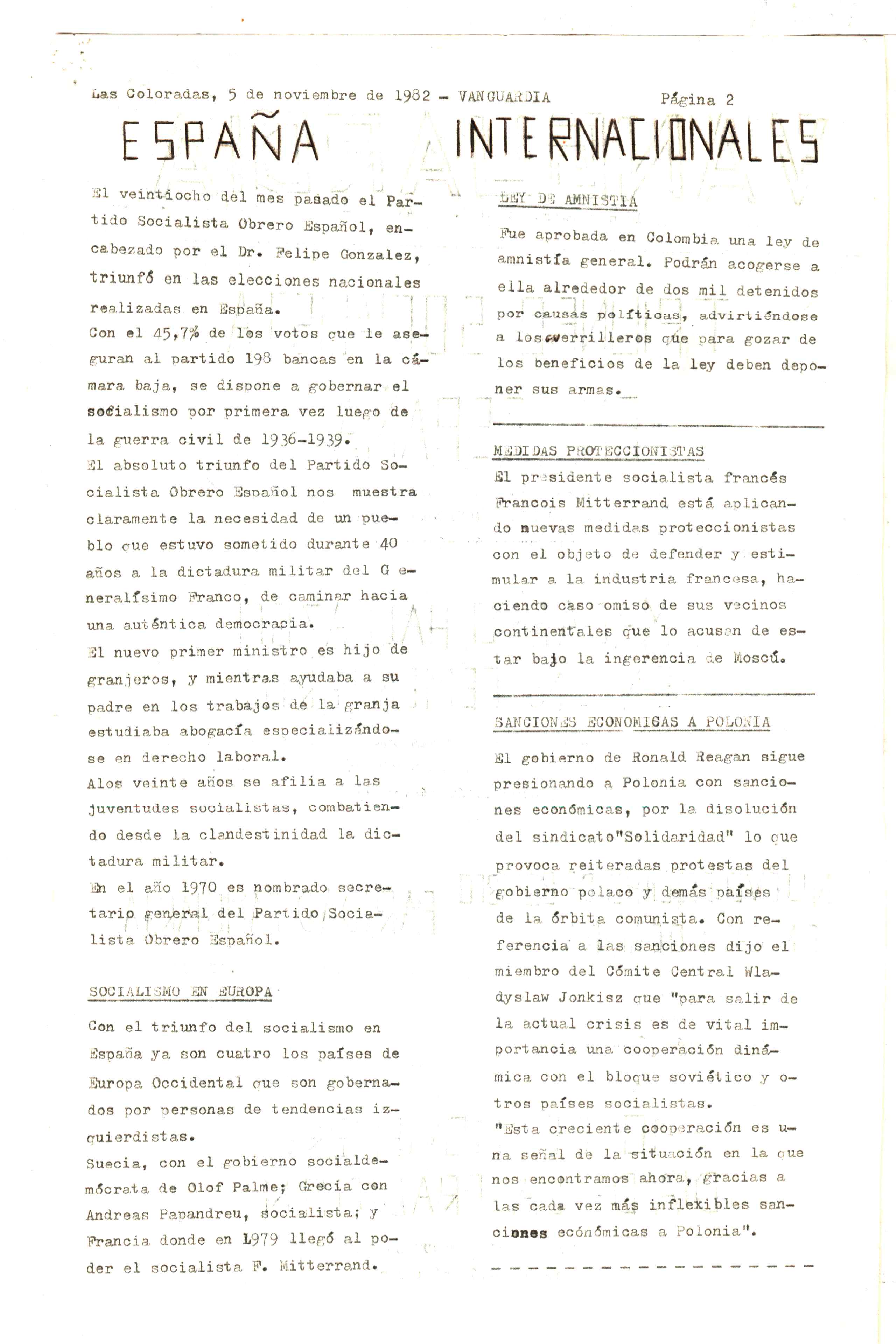 Vanguardia N° 2 – página 2