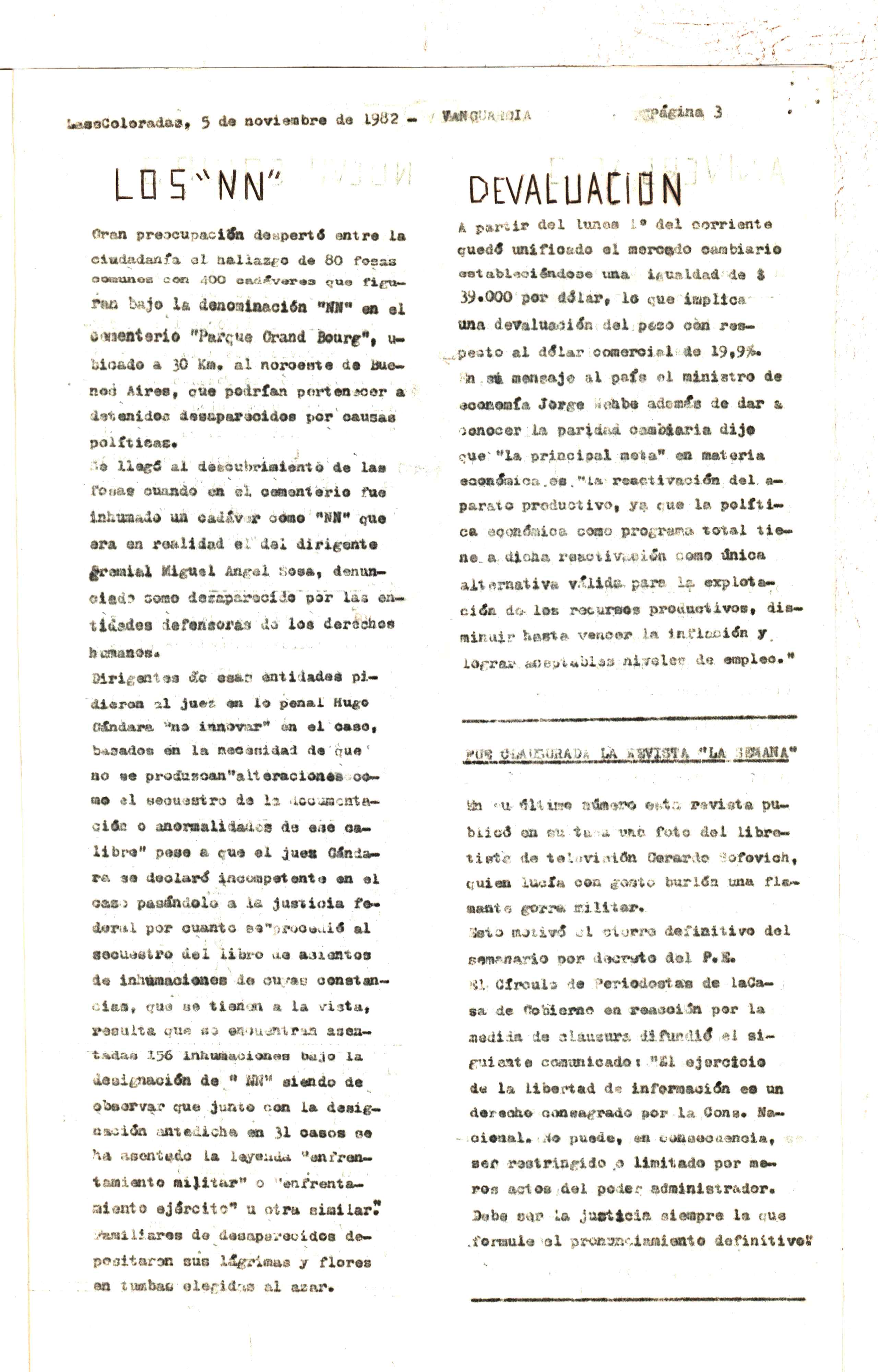 Vanguardia N° 2 – página 3