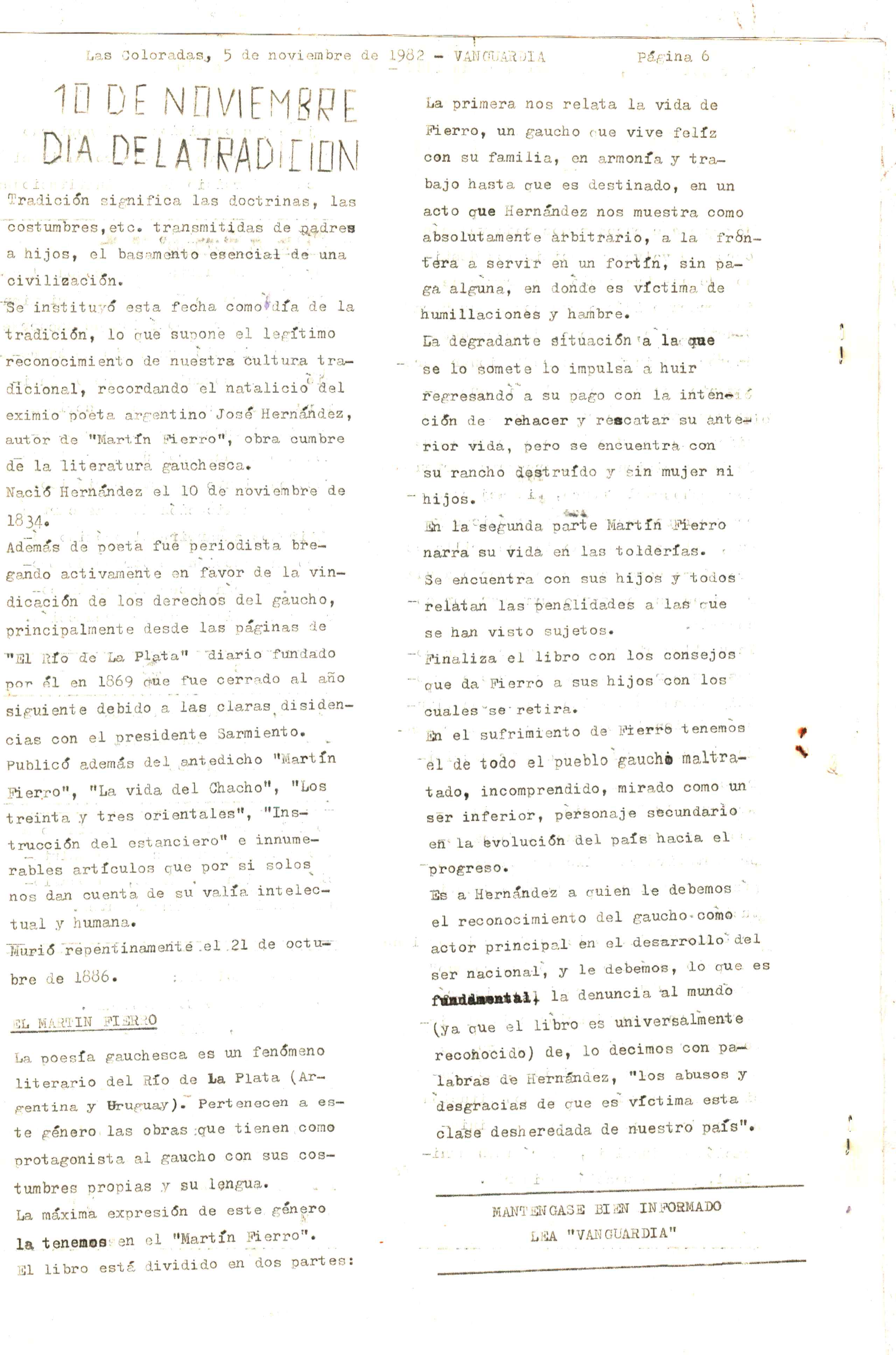 Vanguardia N° 2 – página 6