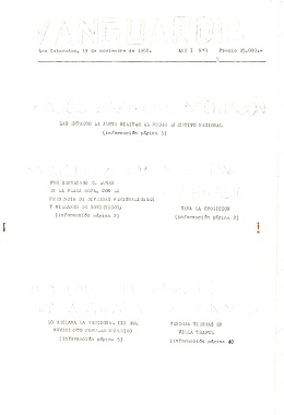 Vanguardia N° 3 – tapa