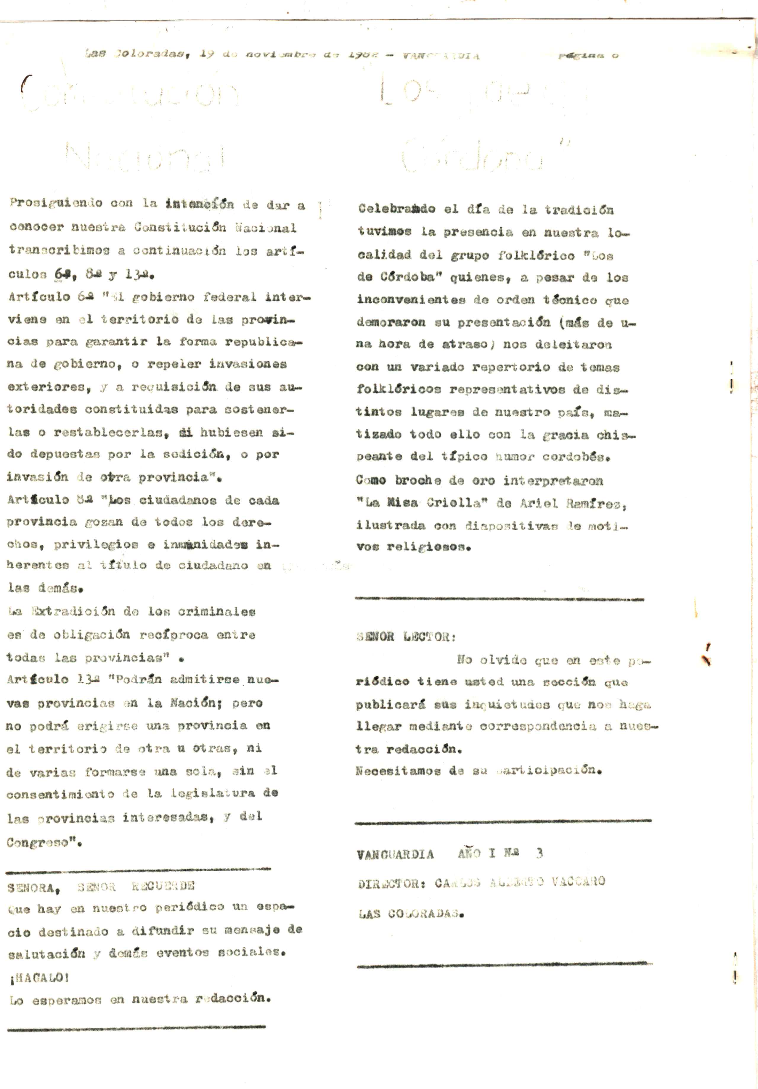 Vanguardia N° 3 – página 6