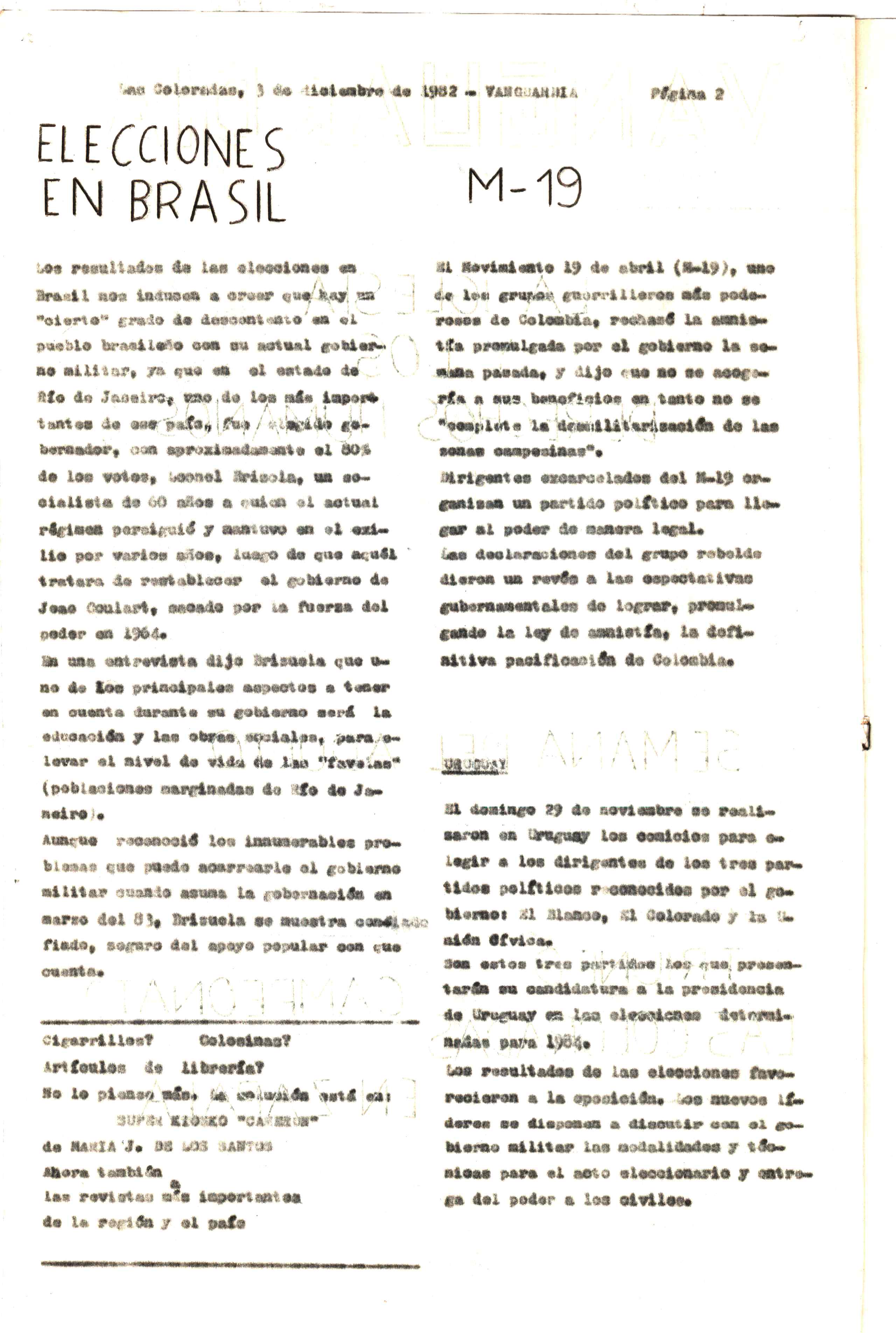 Vanguardia N° 4 – página 2