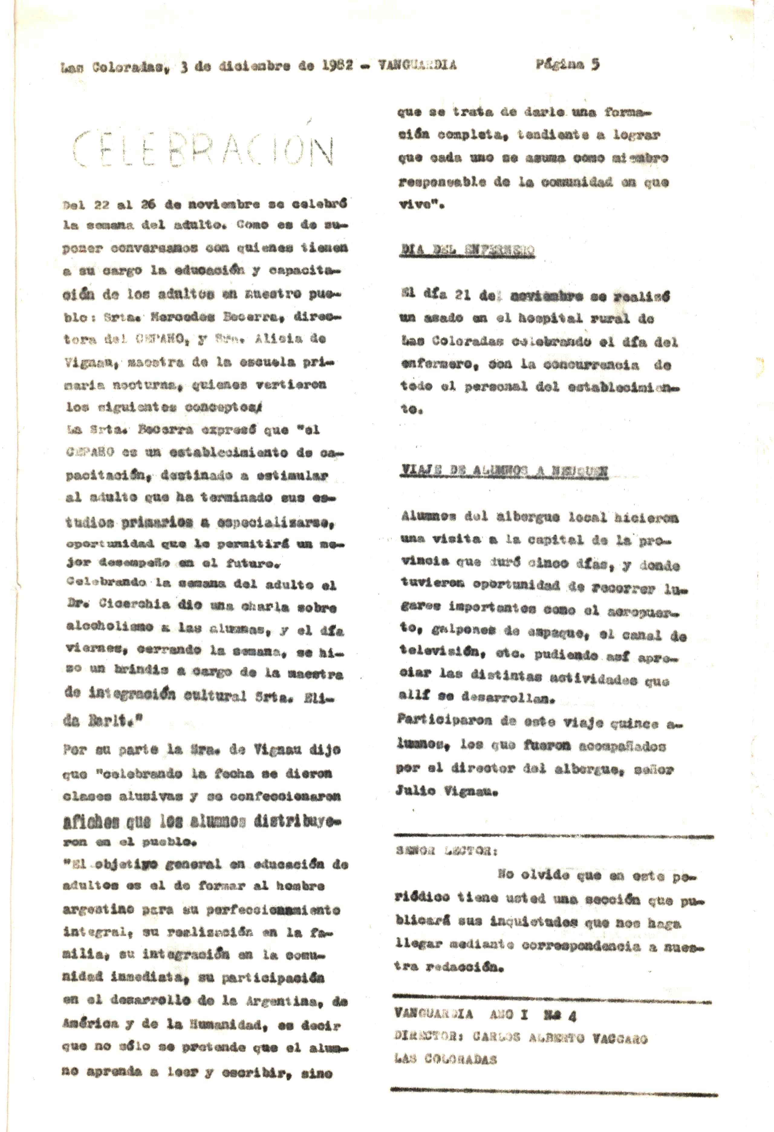 Vanguardia N° 4 – página 5