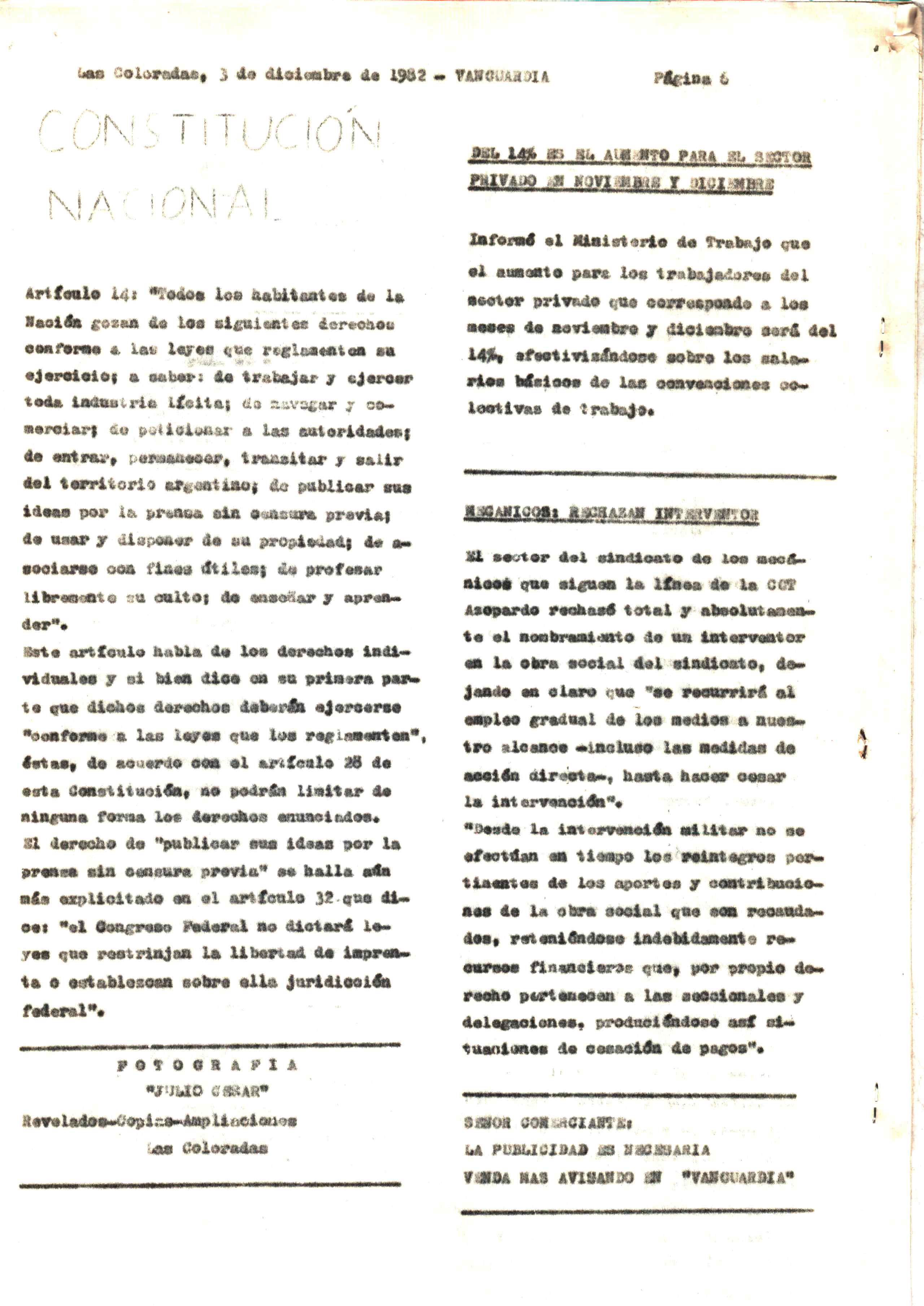 Vanguardia N° 4 – página 6