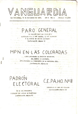 Vanguardia N° 5 – tapa