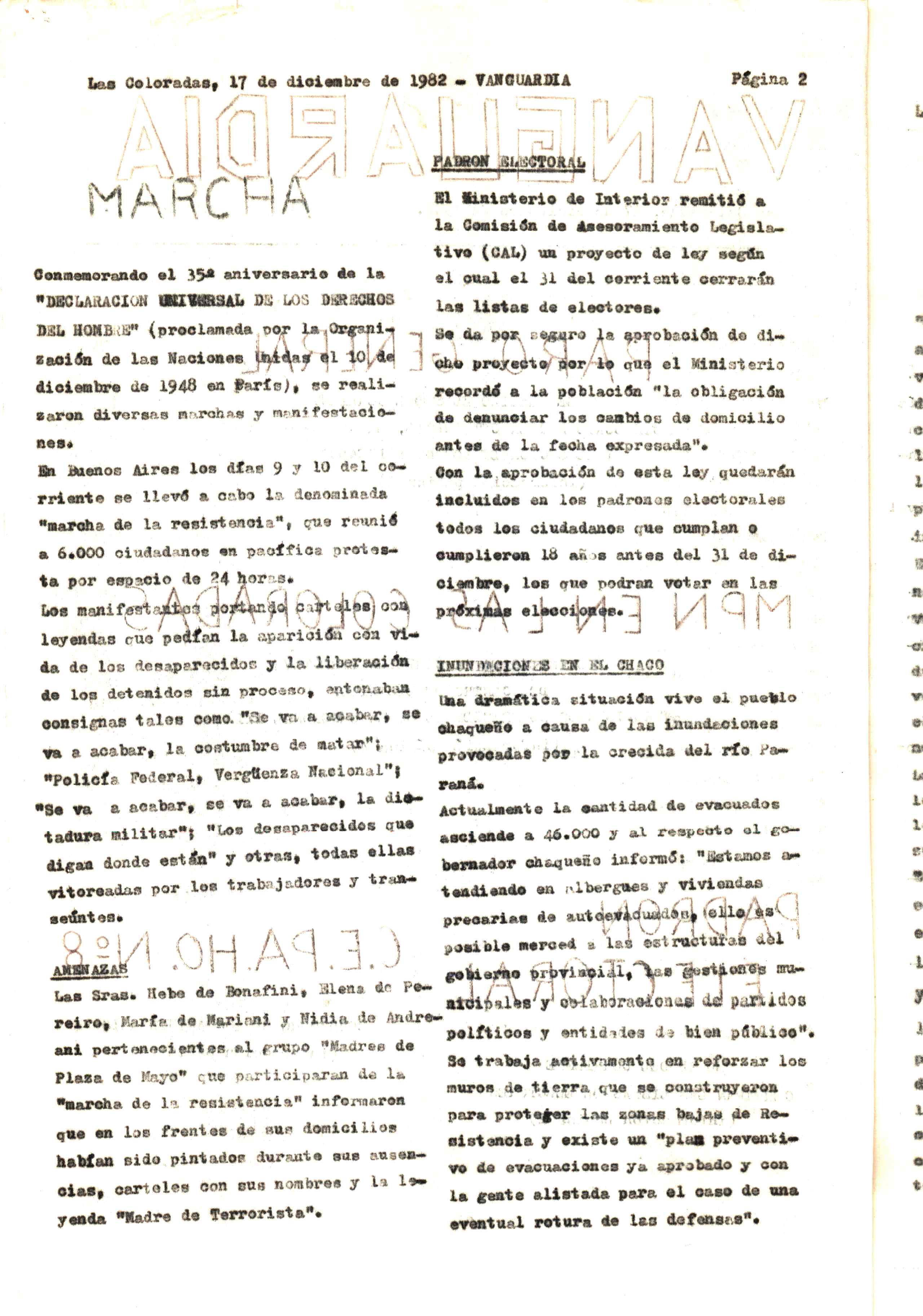 Vanguardia N° 5 – página 2