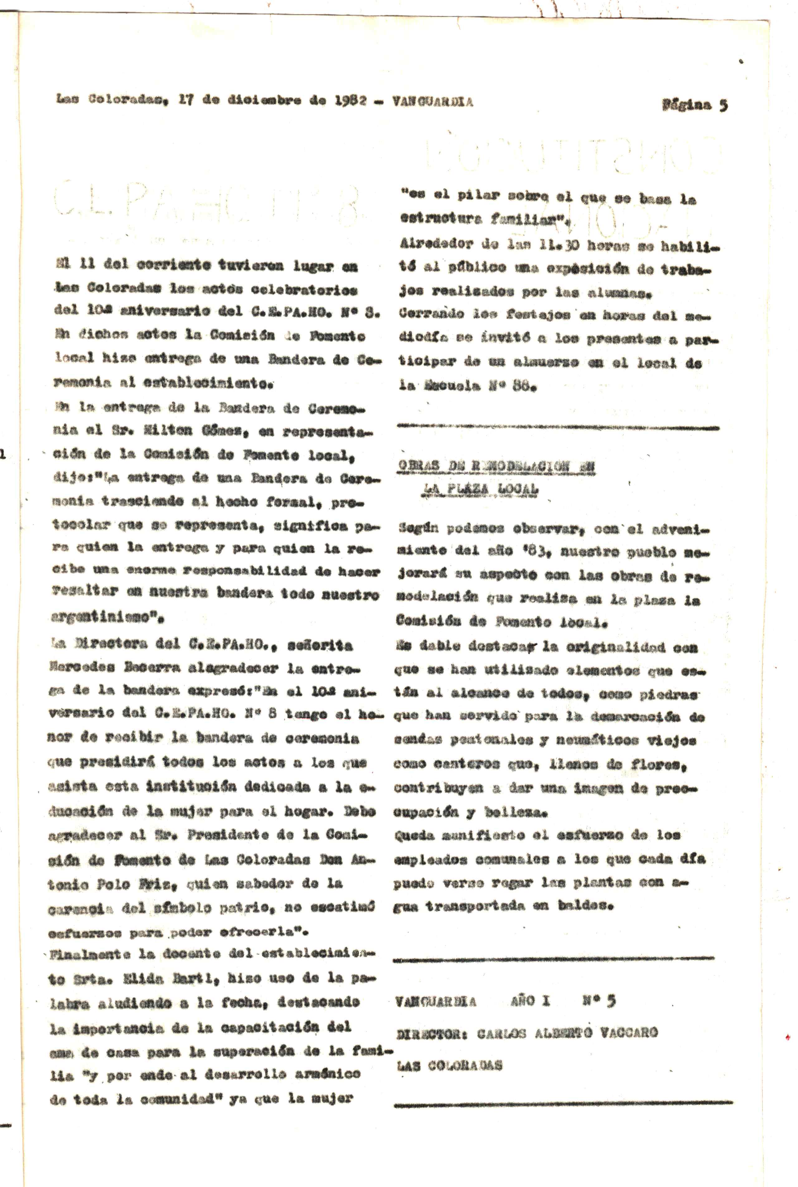 Vanguardia N° 5 – página 5