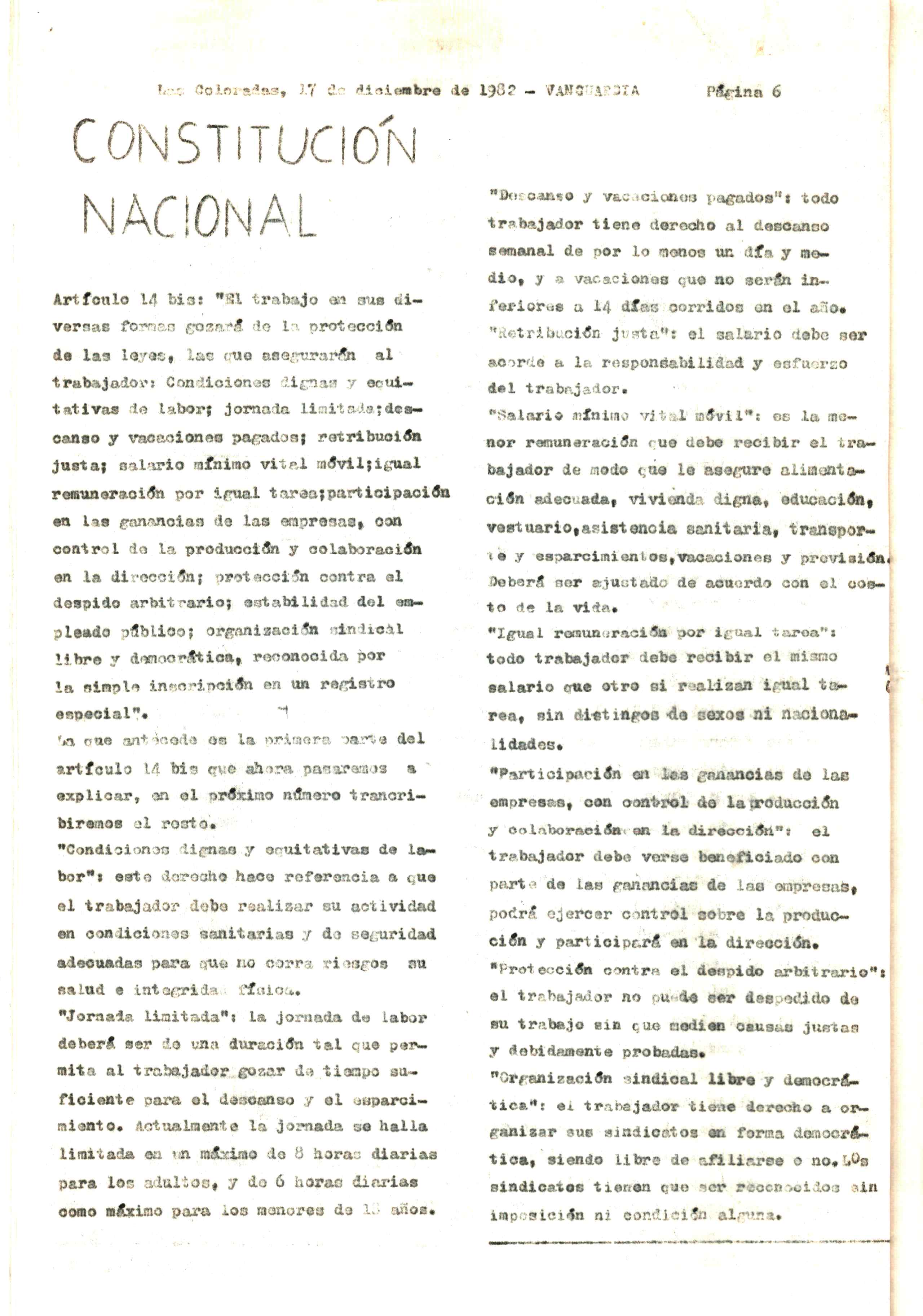 Vanguardia N° 5 – página 6