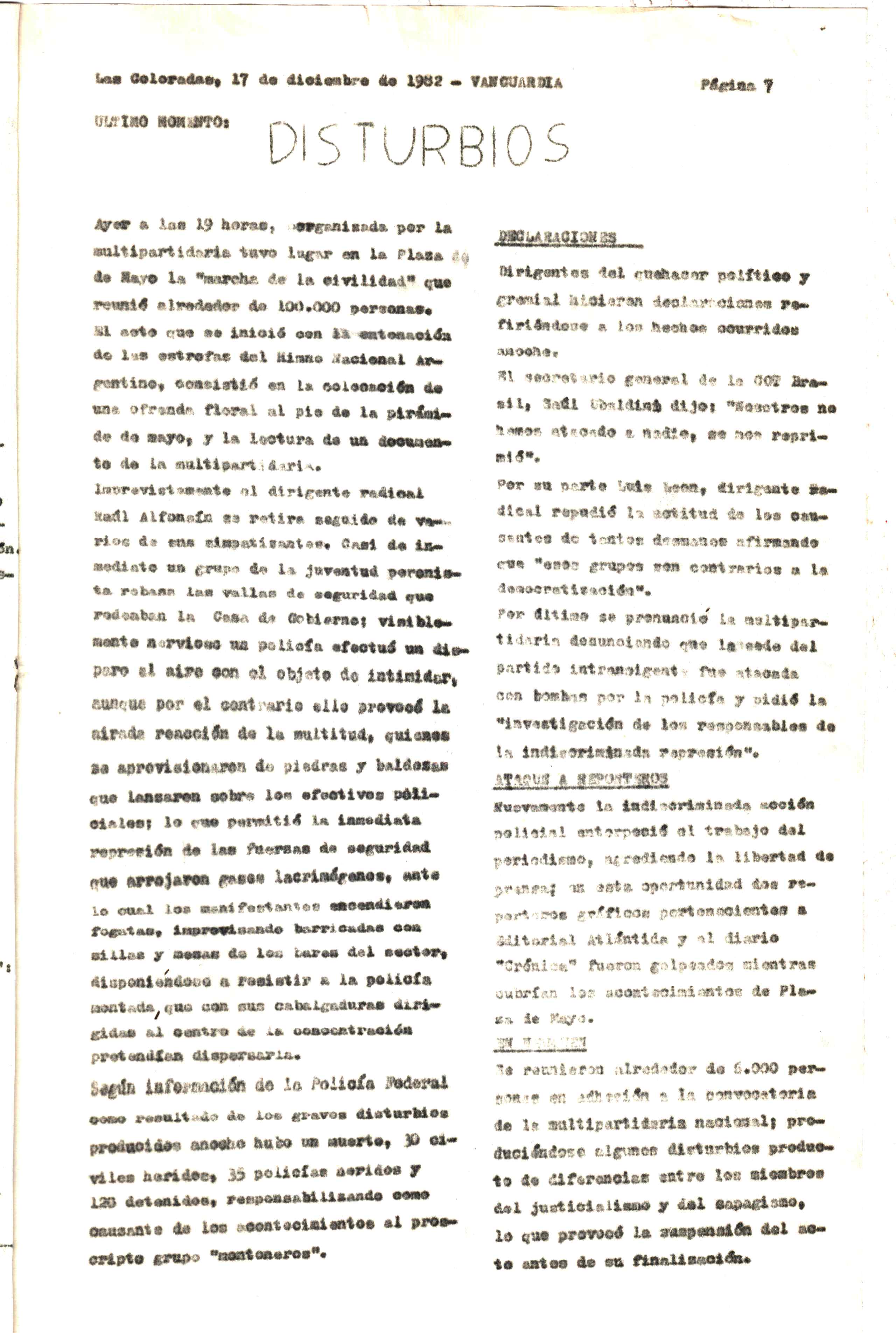 Vanguardia N° 5 – página 7