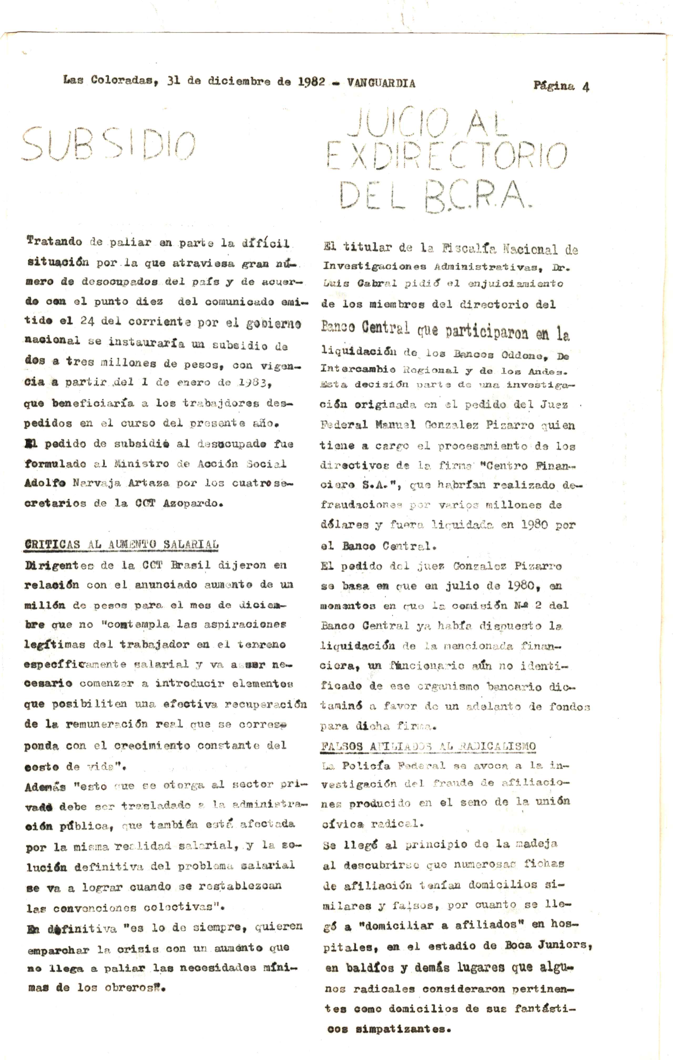 Vanguardia N° 6 – página 4