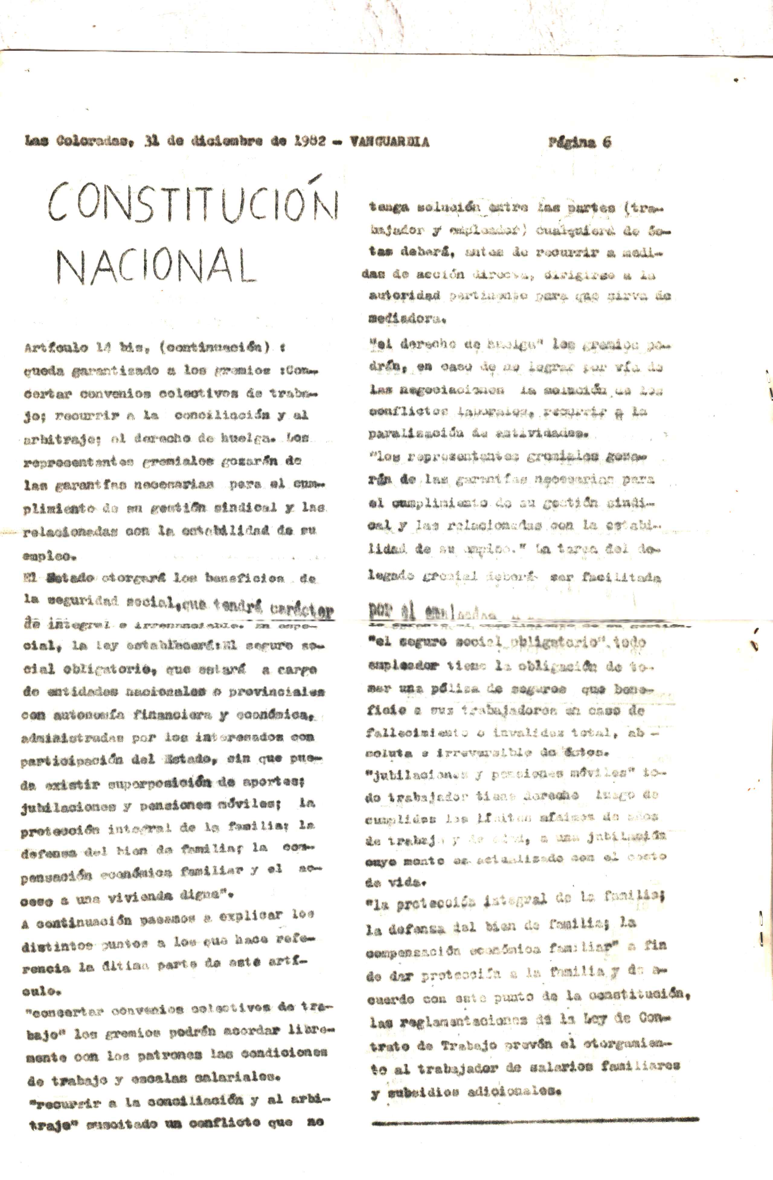 Vanguardia N° 6 – página 6