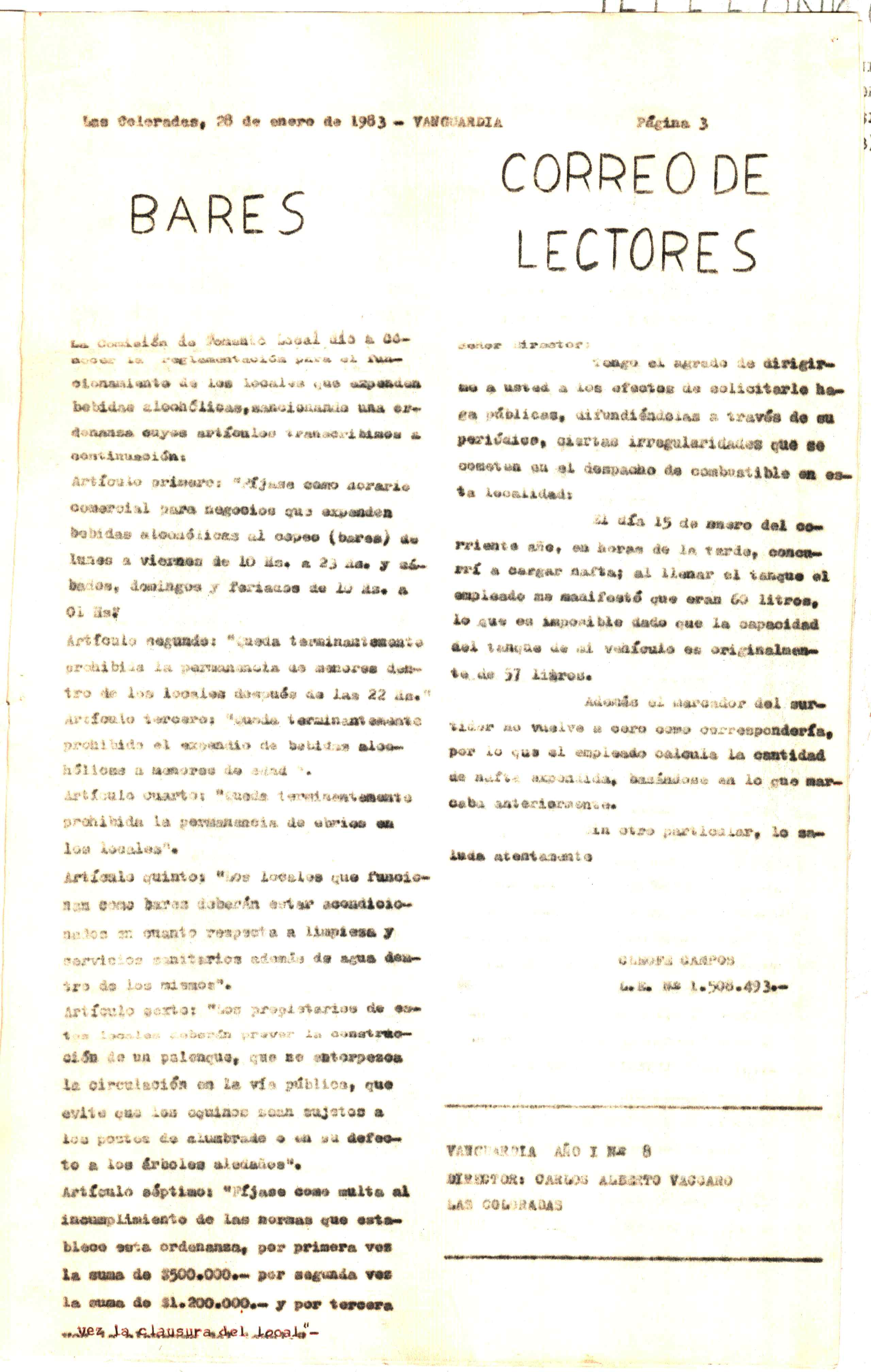 Vanguardia N° 8 – página 3