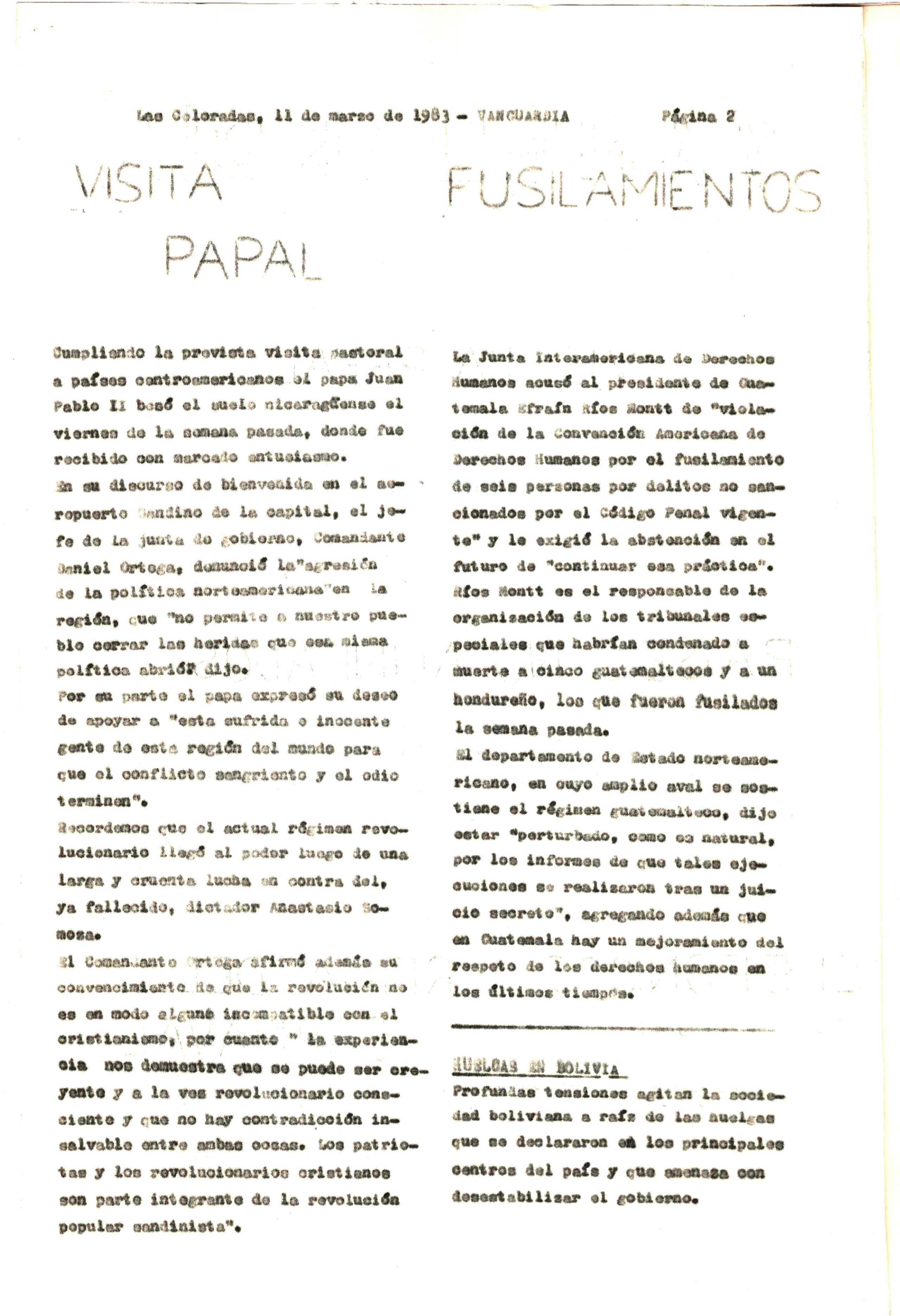 Vanguardia N° 9 – página 2