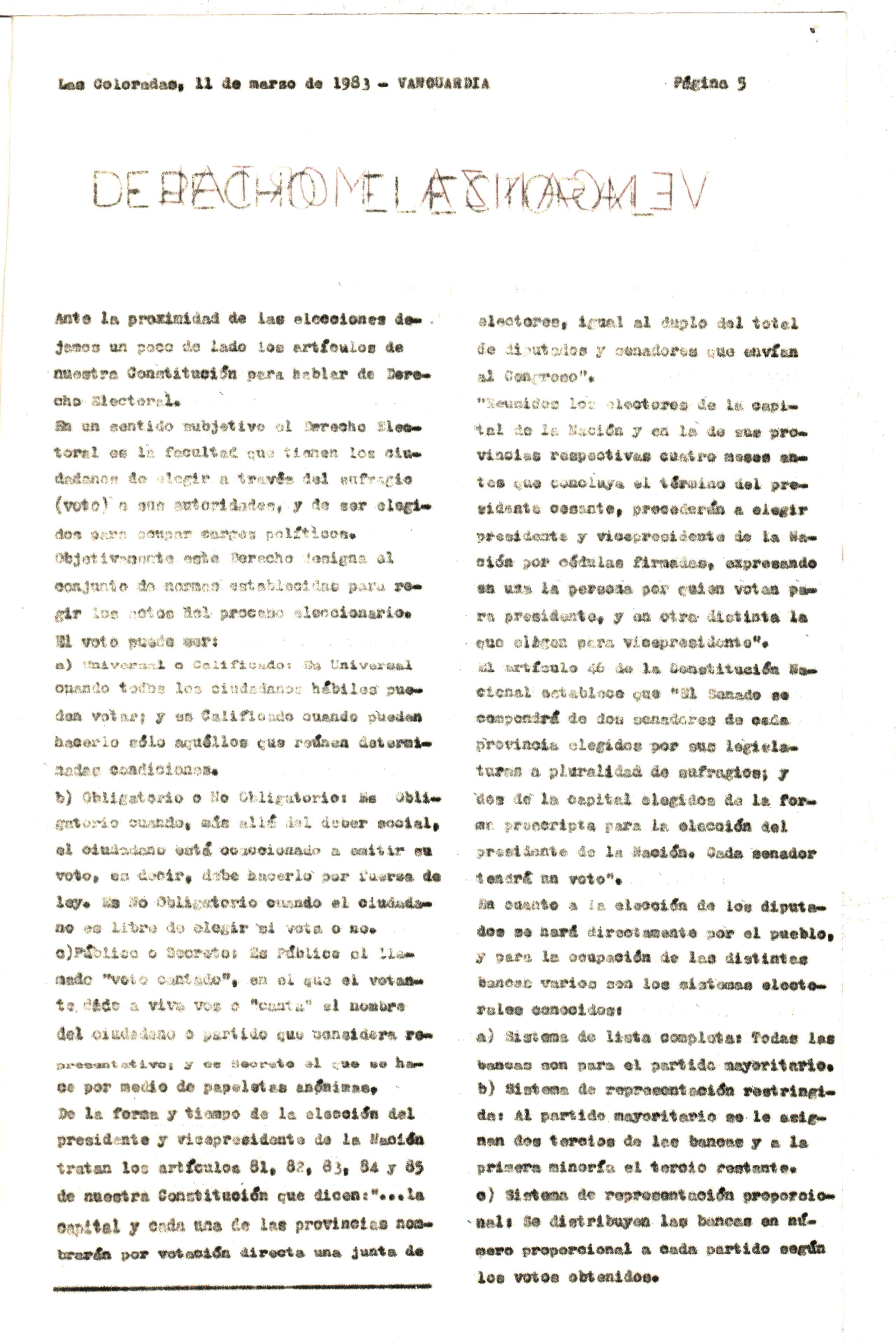 Vanguardia N° 9 – página 5